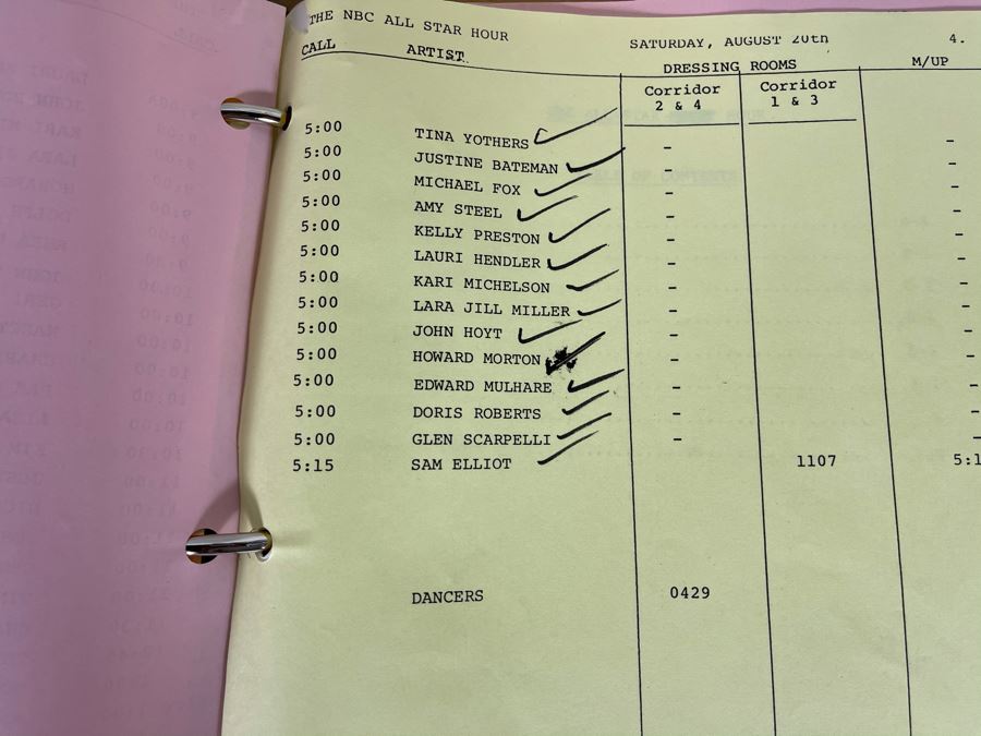 Final Draft 1983 TV Script To 'NBC All-Star Hour' Ted Danson Cheers Opening, Bob Hope [Photo 11]