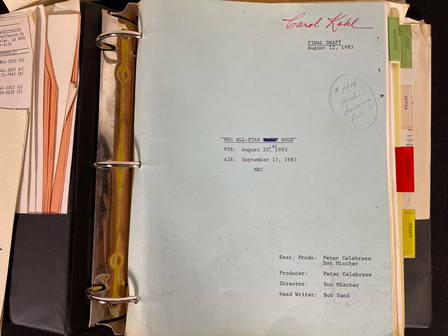 Final Draft 1983 TV Script To 'NBC All-Star Hour' Ted Danson Cheers Opening, Bob Hope [Photo 5]
