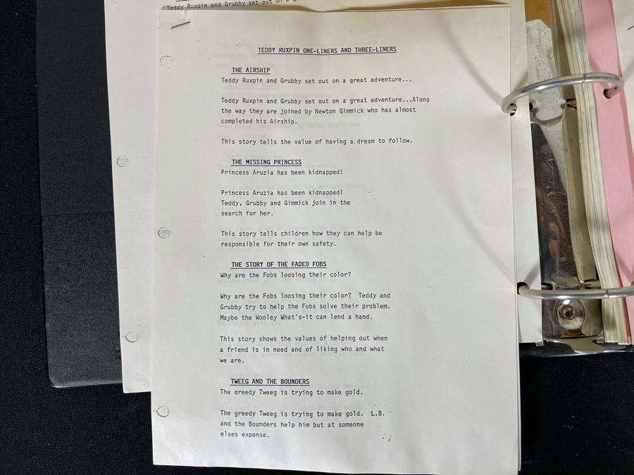 1985 TV Script To 'The Adventures Of Teddy Ruxpin' [Photo 17]