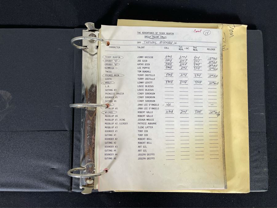 1985 TV Script To 'The Adventures Of Teddy Ruxpin' [Photo 2]