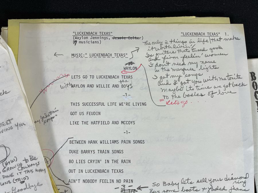 1984 TV Script To 'A Country Party' (Filmed On USS Constellation Naval Air Station San Diego) And Band Headshots And Country Music Ephermera: Hank Williams Jr., Waylon Jennings [Photo 12]