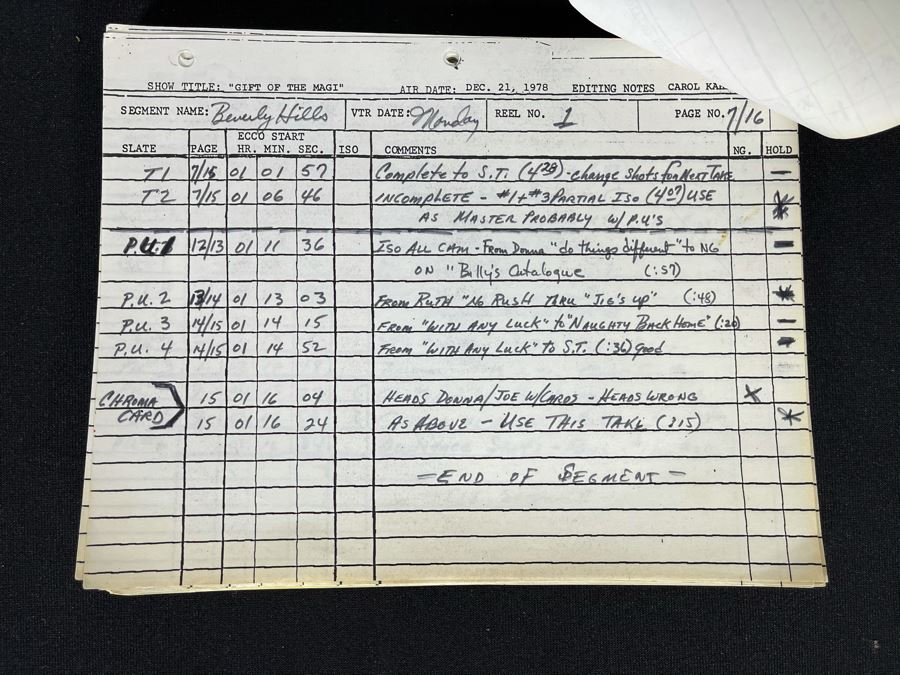 1979 Final Draft TV Script To 'The Donna Fargo Show' Show #0122 With Guest Stars Ruth Buzzi And Joe Baker Executive Producers The Osmond Brothers [Photo 4]