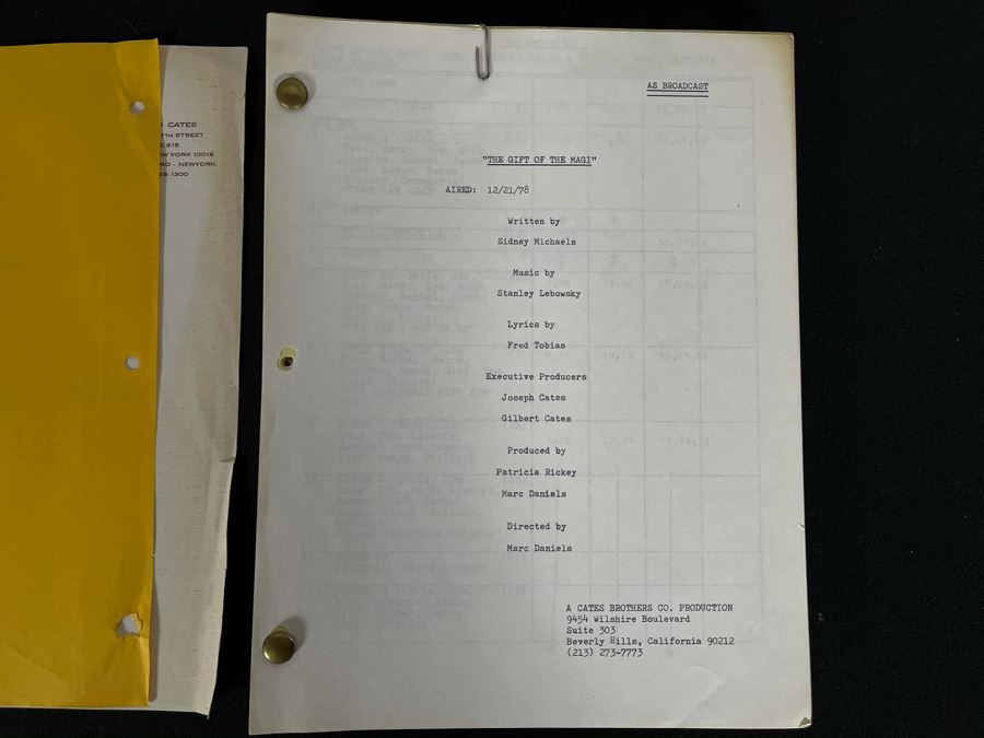 1978 Final Draft TV Script To 'The Gift Of The Magi' [Photo 3]