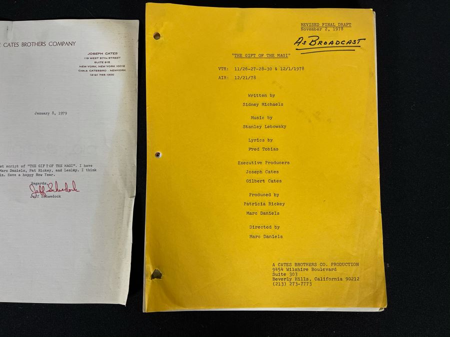 1978 Final Draft TV Script To 'The Gift Of The Magi' [Photo 2]