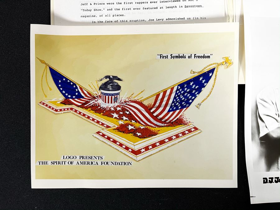 Rose Bowl Parade Float 'California Celebrates The U.S. Constitution: We The People' Press Release Information Ephemera Including D.J. Jazzy Jeff & The Fresh Prince JIVE B&W Photo Headshot [Photo 4]