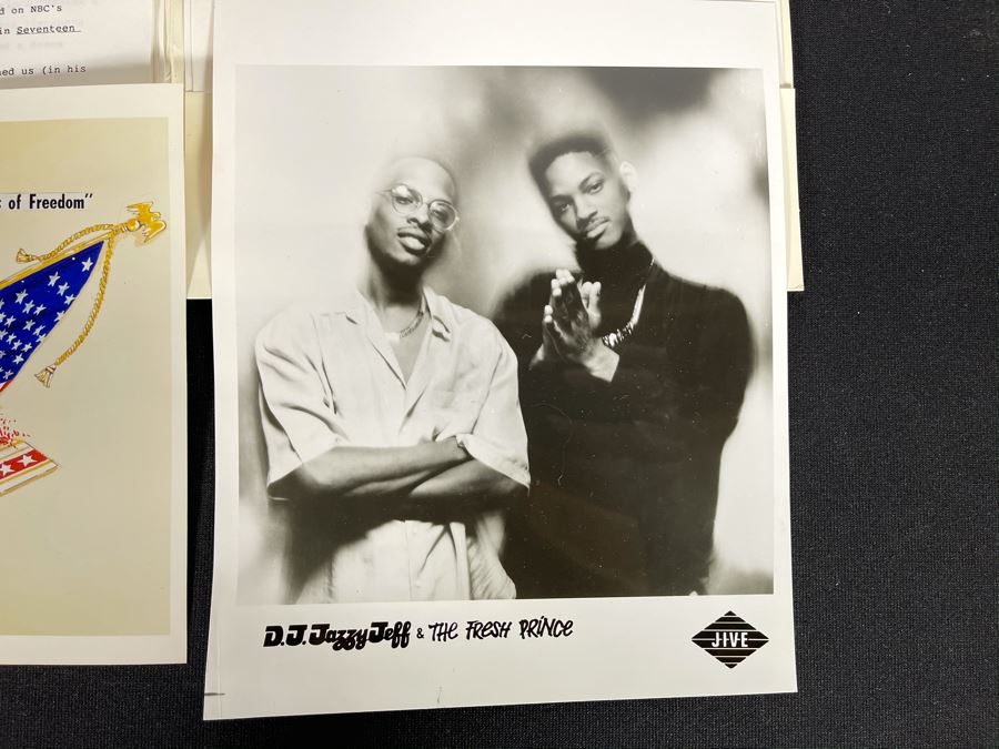 Rose Bowl Parade Float 'California Celebrates The U.S. Constitution: We The People' Press Release Information Ephemera Including D.J. Jazzy Jeff & The Fresh Prince JIVE B&W Photo Headshot [Photo 3]