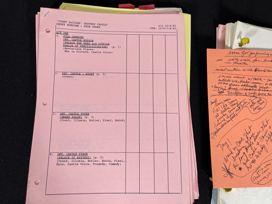 1992 Final Draft TV Script To 'Count DeClues' Mystery Castle' Fox Chilren's Network [Photo 6]