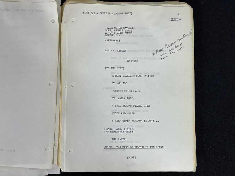 1973 Final Draft TV Script To NBC TV's Special 'Keep U.S. Beautiful' [Photo 9]
