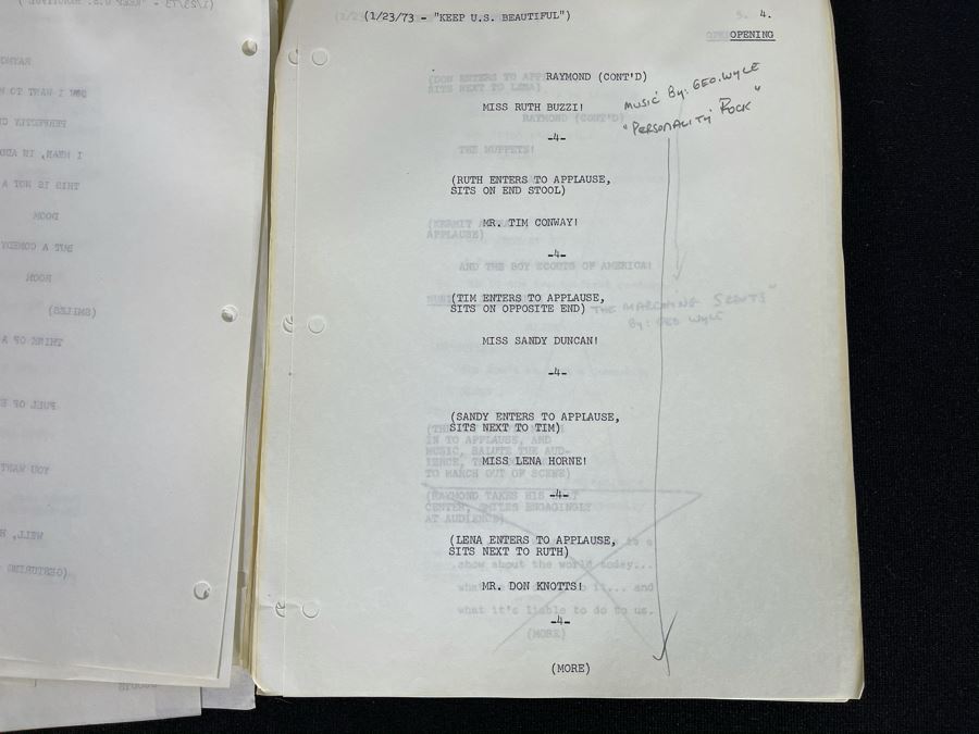 1973 Final Draft TV Script To NBC TV's Special 'Keep U.S. Beautiful' [Photo 11]