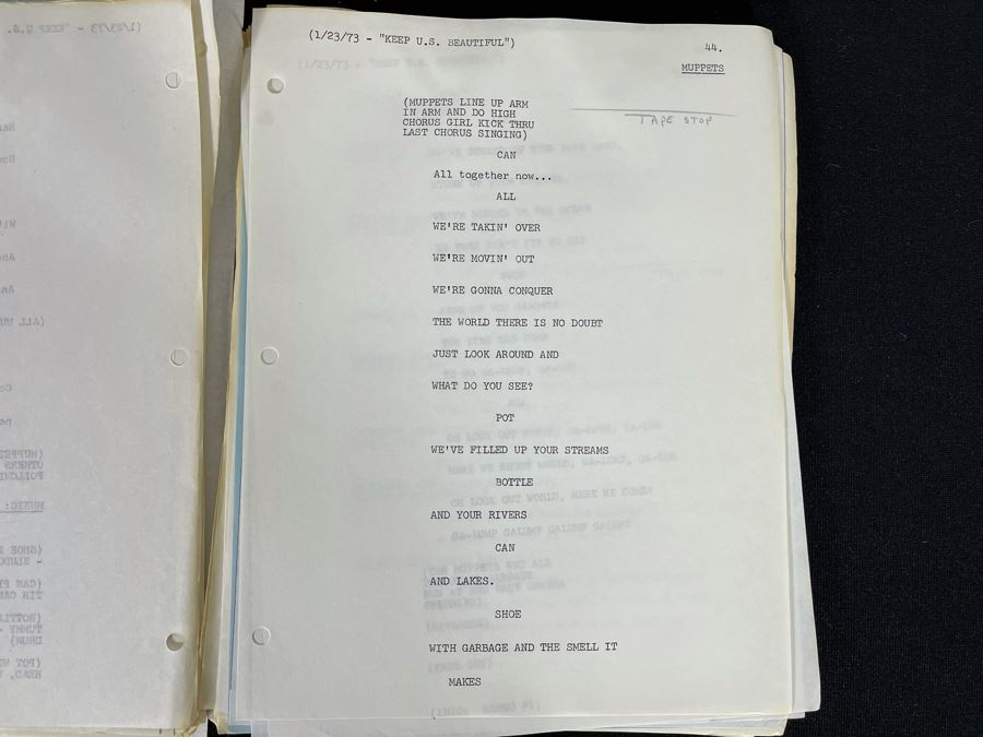 1973 Final Draft TV Script To NBC TV's Special 'Keep U.S. Beautiful' [Photo 14]