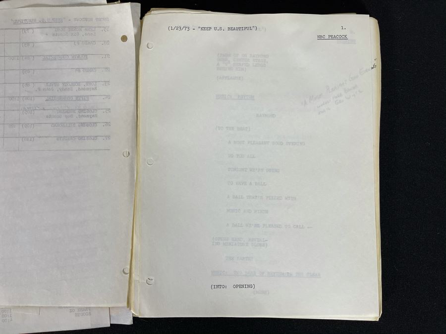 1973 Final Draft TV Script To NBC TV's Special 'Keep U.S. Beautiful' [Photo 8]