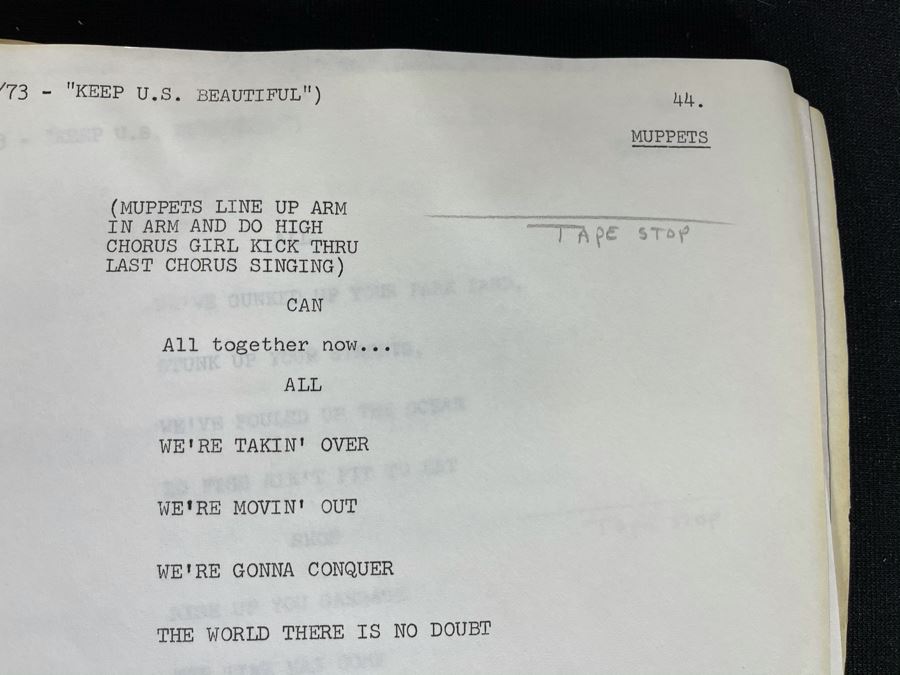1973 Final Draft TV Script To NBC TV's Special 'Keep U.S. Beautiful' [Photo 15]