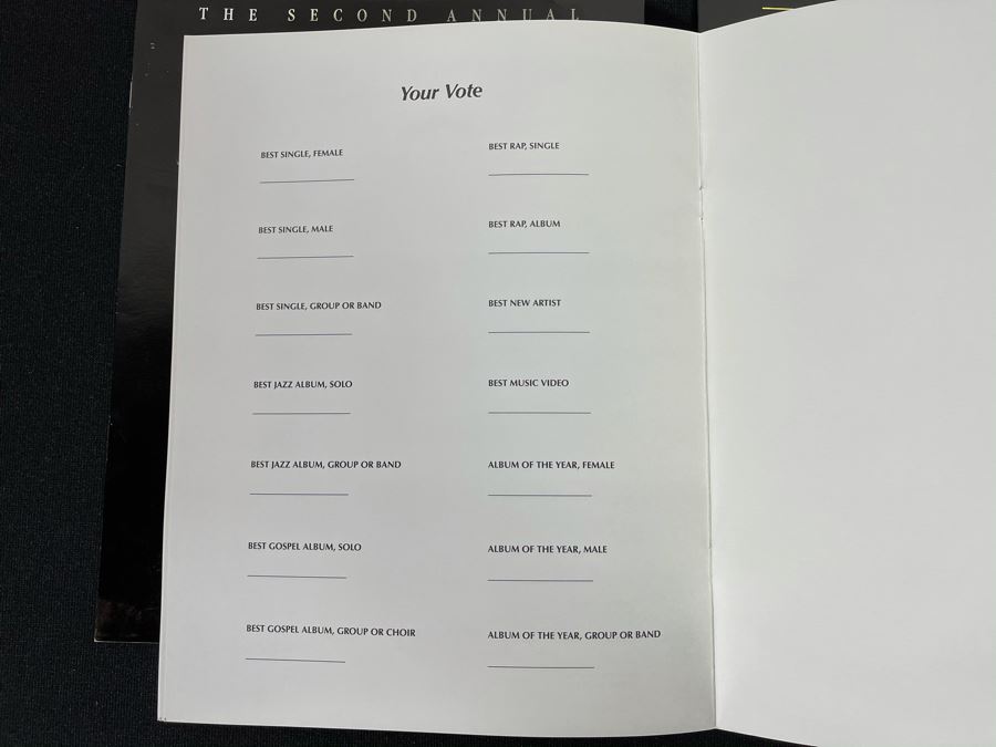 (3) Programs Of The Second Annual Soul Train Music Awards Nominations: Best Single - Michael Jackson Bad [Photo 12]