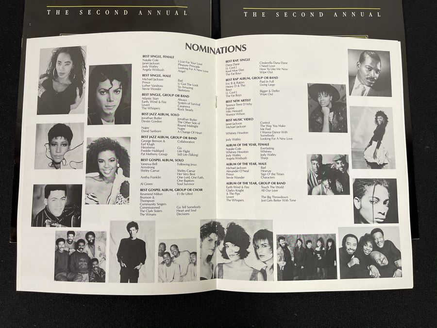 (3) Programs Of The Second Annual Soul Train Music Awards Nominations: Best Single - Michael Jackson Bad [Photo 2]