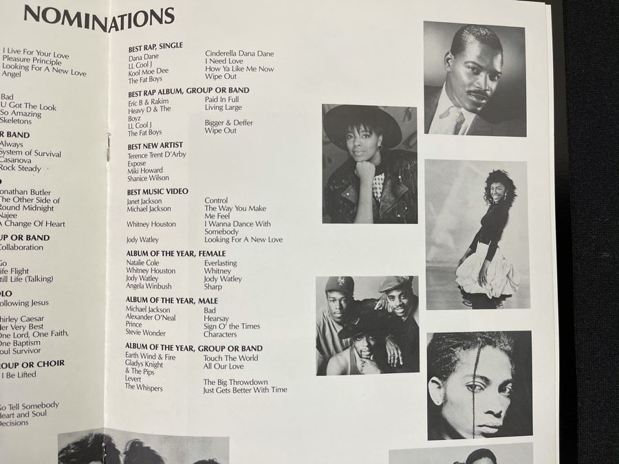 (3) Programs Of The Second Annual Soul Train Music Awards Nominations: Best Single - Michael Jackson Bad [Photo 8]