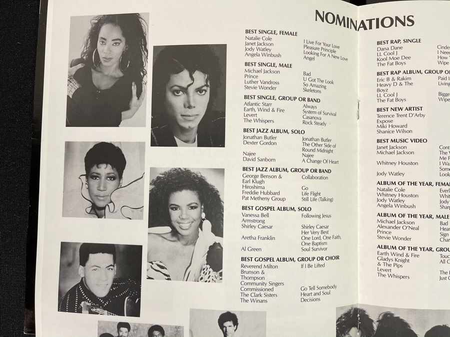 (3) Programs Of The Second Annual Soul Train Music Awards Nominations: Best Single - Michael Jackson Bad [Photo 6]