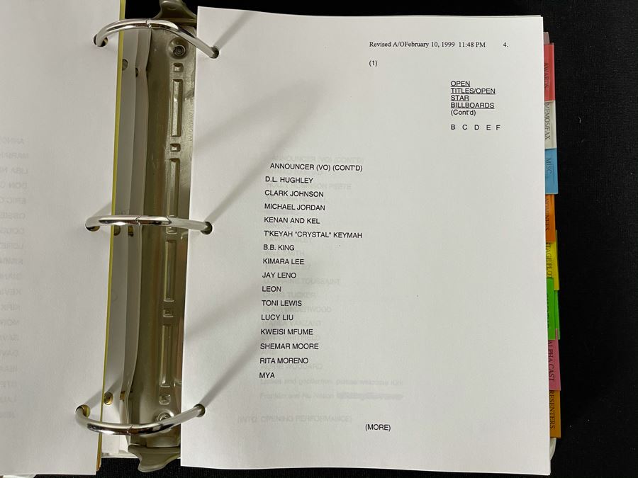 TV Scripts For 29th And 30th NAACP Image Awards 1998 / 1999 [Photo 8]