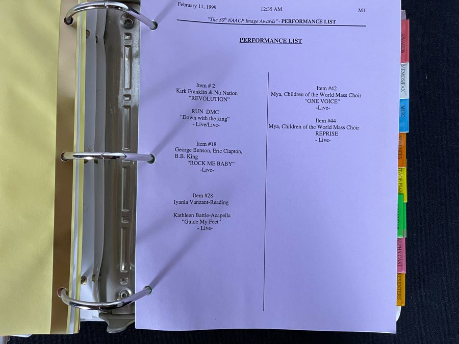 TV Scripts For 29th And 30th NAACP Image Awards 1998 / 1999 [Photo 5]