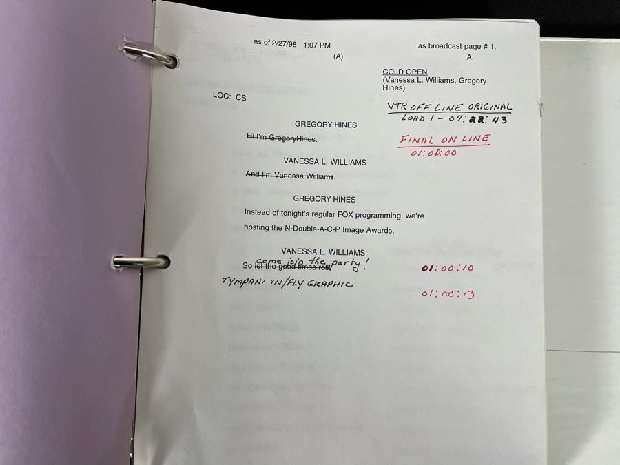 TV Scripts For 29th And 30th NAACP Image Awards 1998 / 1999 [Photo 15]