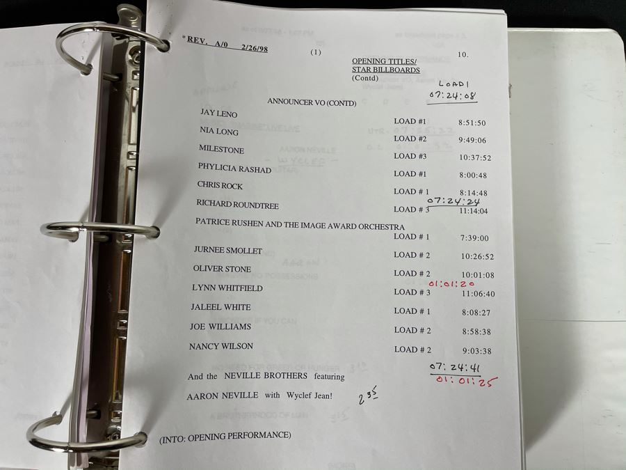 TV Scripts For 29th And 30th NAACP Image Awards 1998 / 1999 [Photo 18]