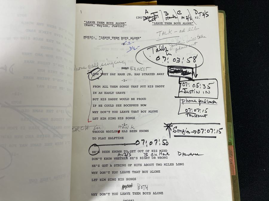 1984 First Draft TV Script To 'A Star Spangled Country Party' With Hank Williams Jr., Waylon Jennings [Photo 13]