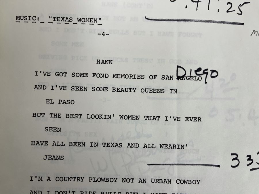 1984 First Draft TV Script To 'A Star Spangled Country Party' With Hank Williams Jr., Waylon Jennings [Photo 11]