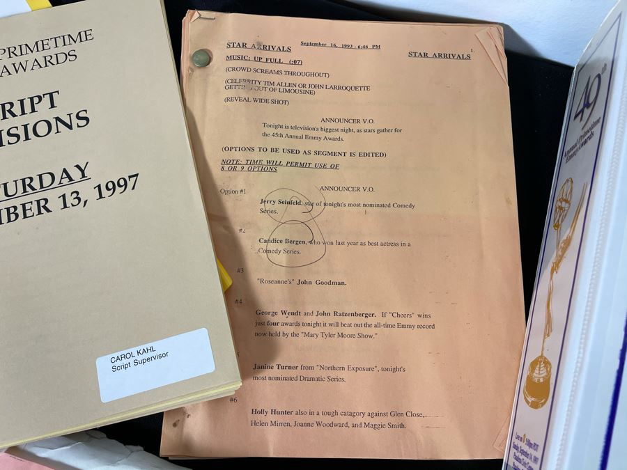 TV Scripts To The Annual Primetime Emmy Awards On CBS 1993,1994,1996,1997 [Photo 4]
