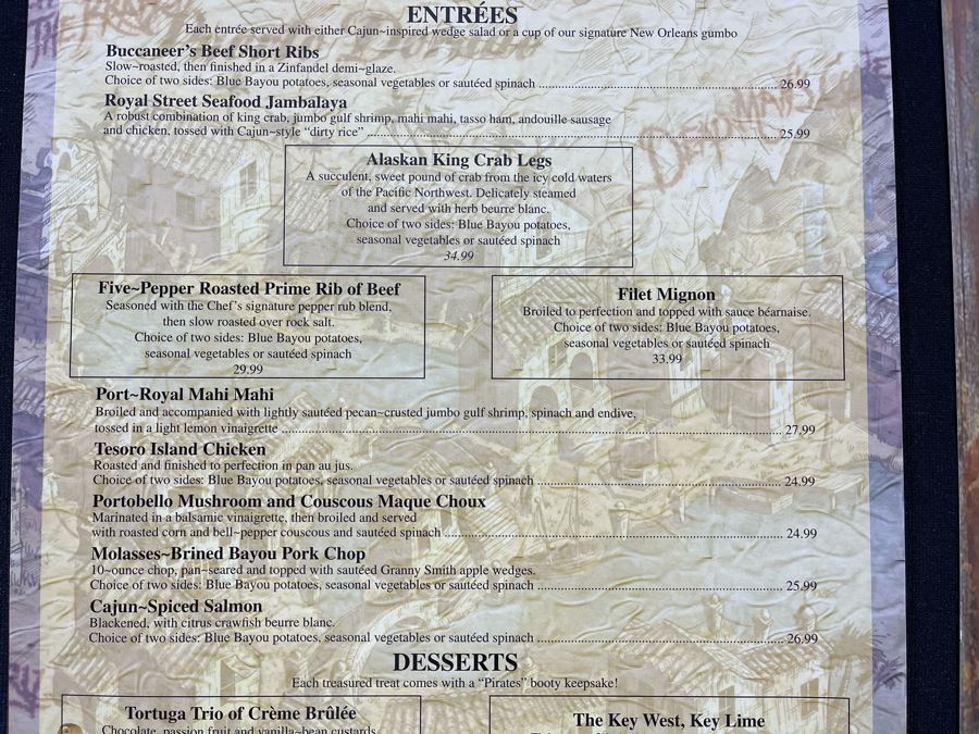 Pair Of Laminated Menus To Disneyland Restaurant Blue Bayou Pirates Of The Caribbean [Photo 3]