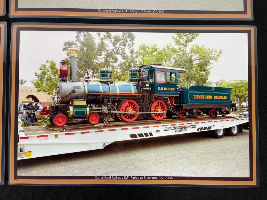 (2) Laminated Disneyland Railroad Trains Photographs With Addition Pair Of Train Photos 17 X 11 [Photo 4]