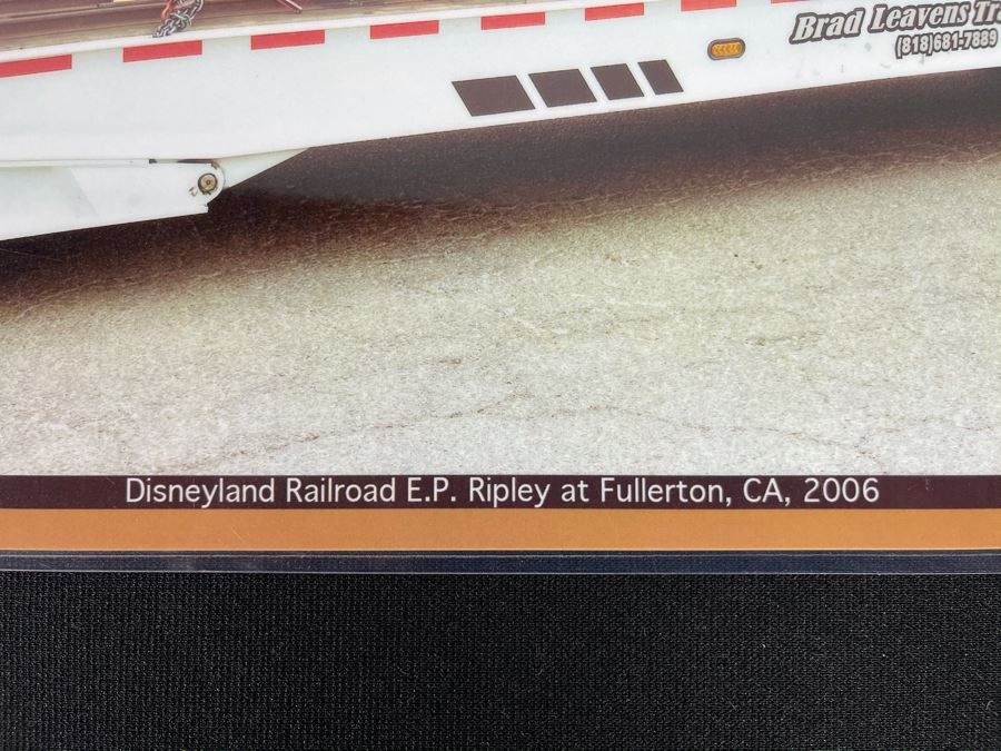 (2) Laminated Disneyland Railroad Trains Photographs With Addition Pair Of Train Photos 17 X 11 [Photo 5]
