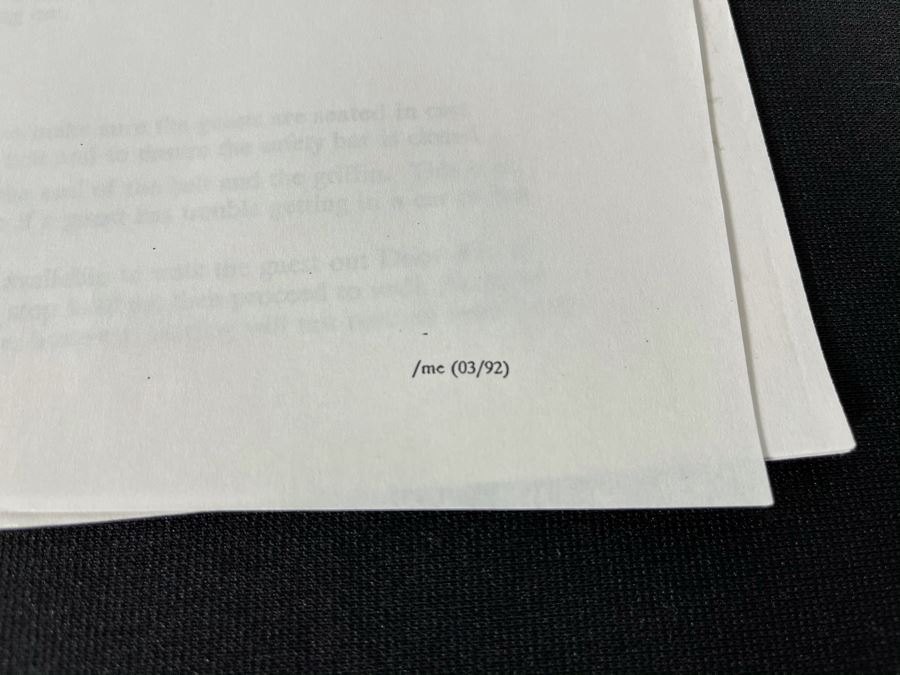 Disneyland Ephermera Haunted Mansion Standard Operations Procedures S.O.P [Photo 3]