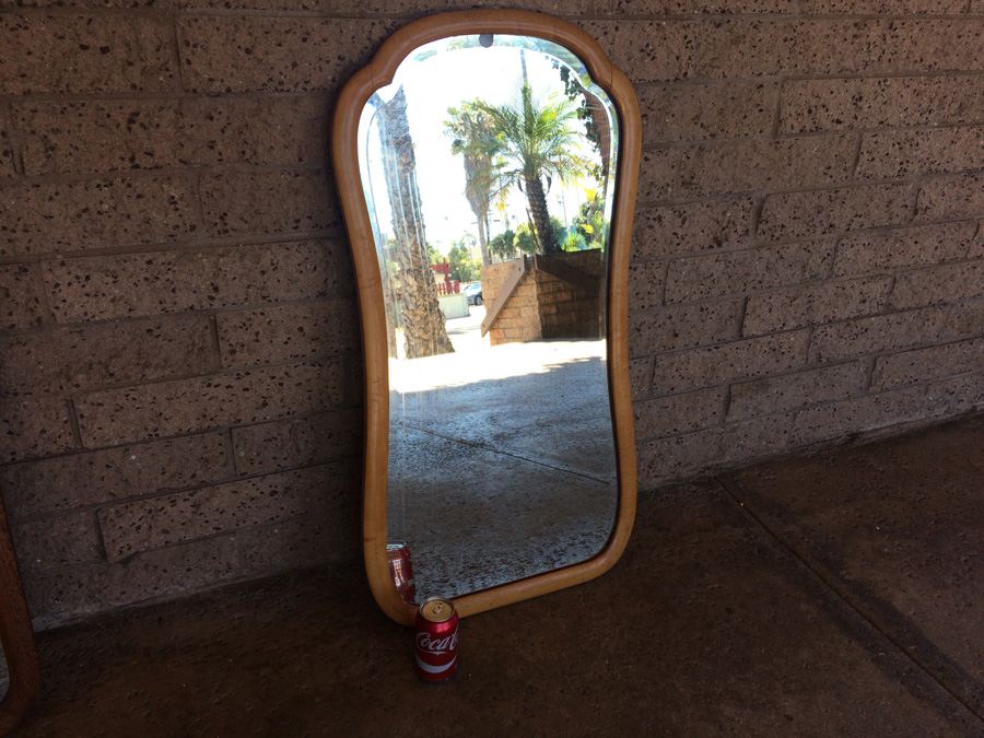 Beveled Glass Wooden Mirror [Photo 1]