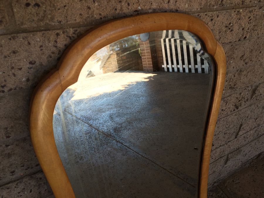 Beveled Glass Wooden Mirror [Photo 2]