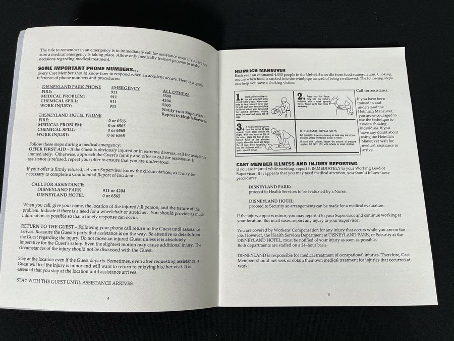 Disneyland Ephermera Safe Awareness Safety Guide 1991