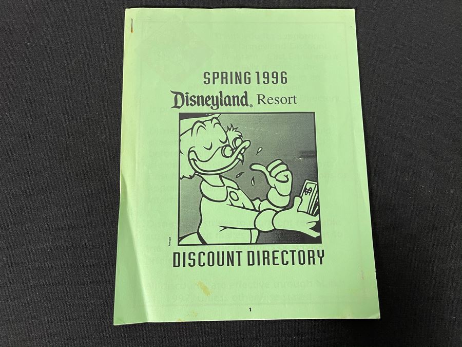 Disneyland Ephermera Spring 1996 Disneyland Resort Discount Directory [Photo 1]