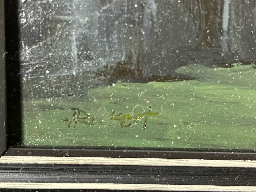 Original Oil Painting Titled 'Along The Fence' Of Terramar Point Beach In Carlsbad By David Rickert 7 X 5 [Photo 5]