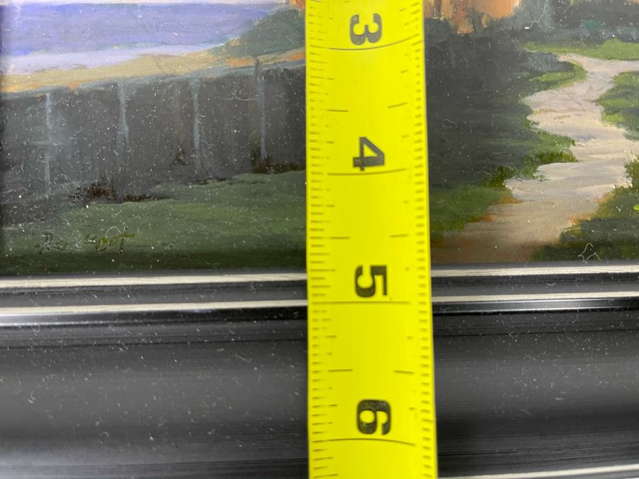 Original Oil Painting Titled 'Along The Fence' Of Terramar Point Beach In Carlsbad By David Rickert 7 X 5 [Photo 7]