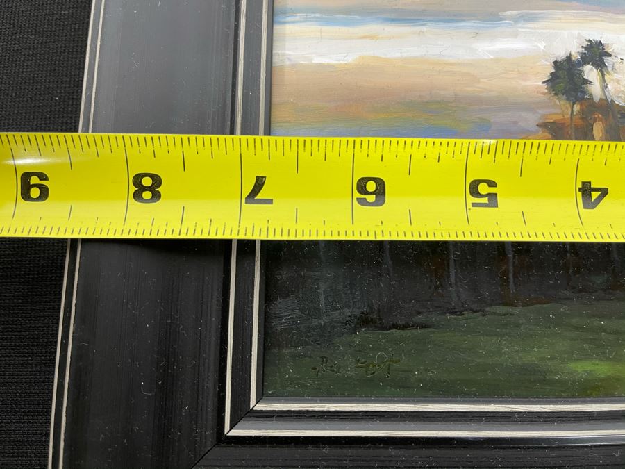 Original Oil Painting Titled 'Along The Fence' Of Terramar Point Beach In Carlsbad By David Rickert 7 X 5 [Photo 6]