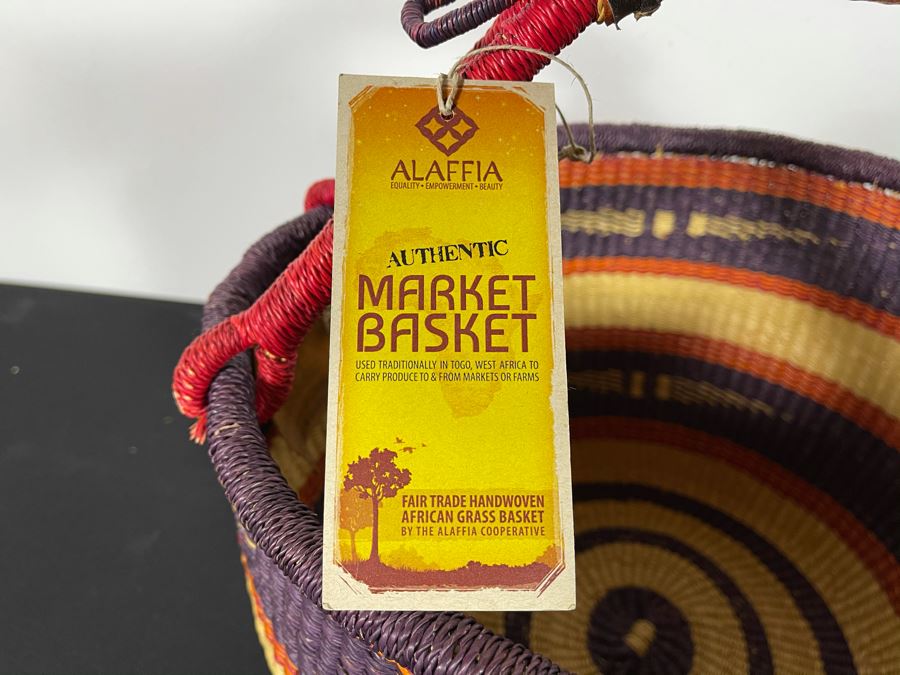 Alafiia Woven Basket Handmade In Ghana 16 X 15 [Photo 5]