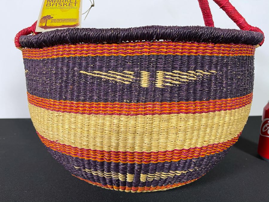 Alafiia Woven Basket Handmade In Ghana 16 X 15 [Photo 3]