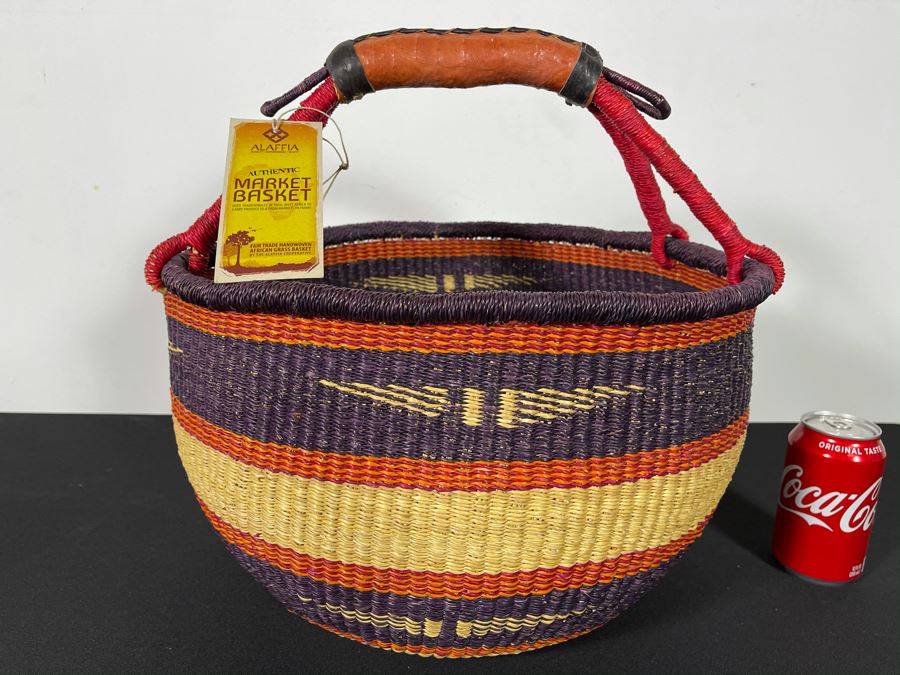 Alafiia Woven Basket Handmade In Ghana 16 X 15 [Photo 2]