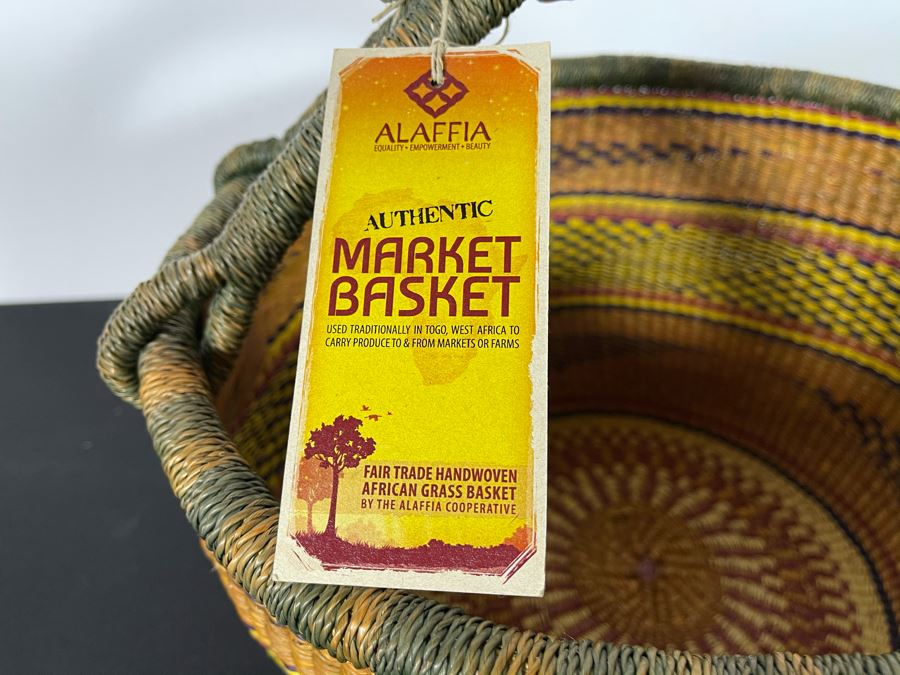 Alafiia Woven Basket Handmade In Ghana 18 X 15 [Photo 4]