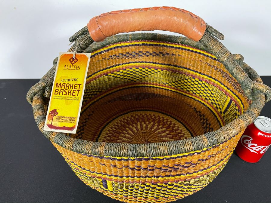 Alafiia Woven Basket Handmade In Ghana 18 X 15 [Photo 3]
