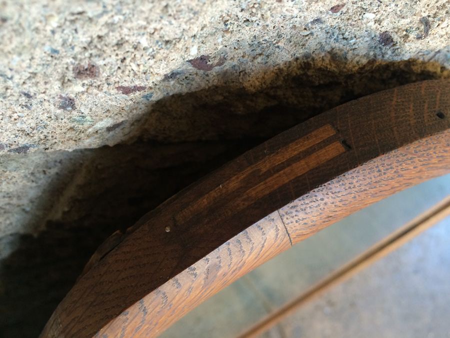 Vintage Beveled Glass Wooden Mirror [Photo 5]