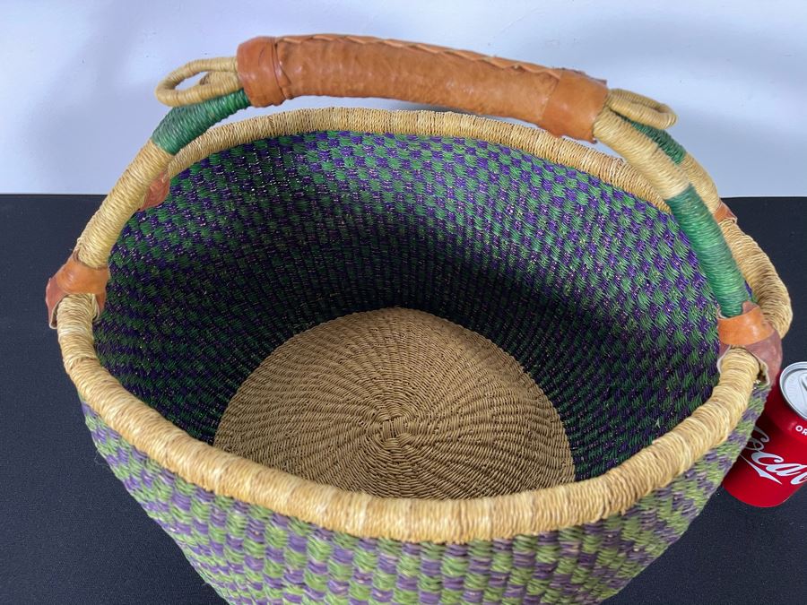 Alafiia Woven Basket Handmade In Ghana 17 X 12 [Photo 3]