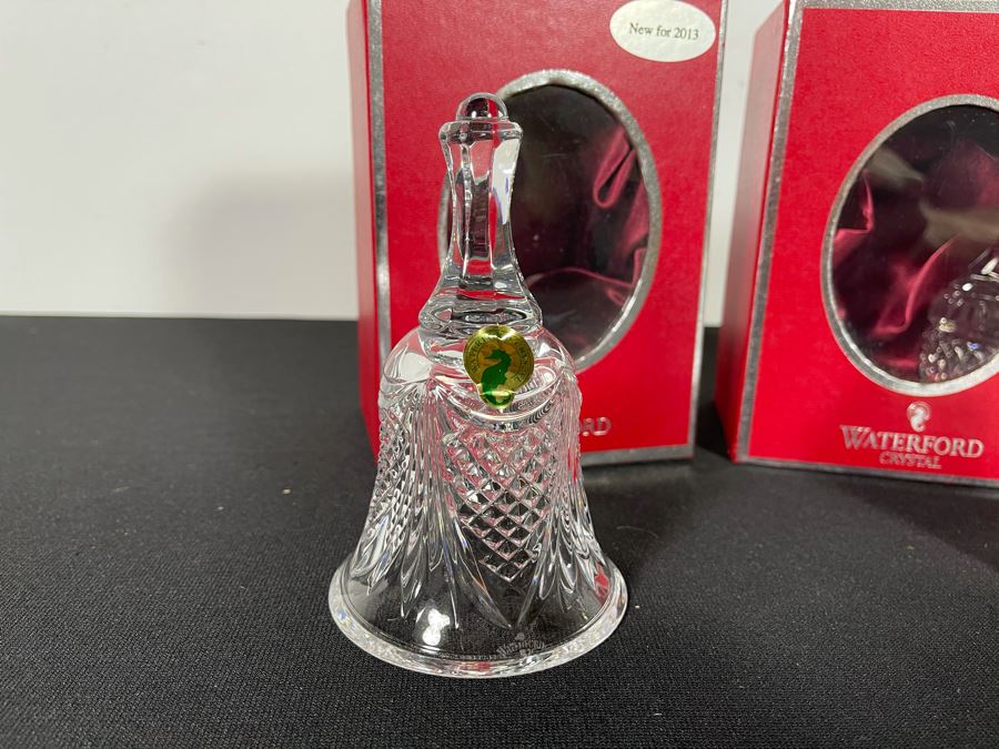 Pair Of New Waterford Pax Bells Of Peace 2011 2013 In Box Retails $150 [Photo 3]