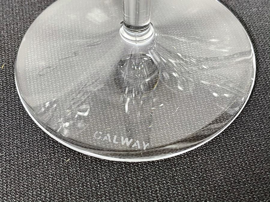 (2) New Sets Of Galway Crystal Claddagh Golblet Pair Glasses 9.75H Retails $180 [Photo 6]