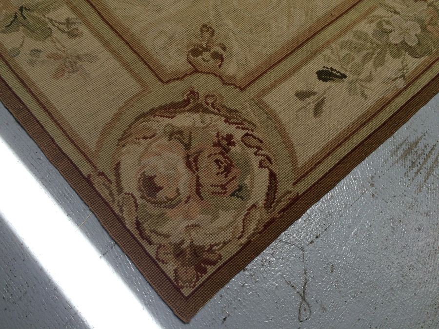 Vintage Needlepoint Floral Area Rug - 4' x 71' [Photo 4]