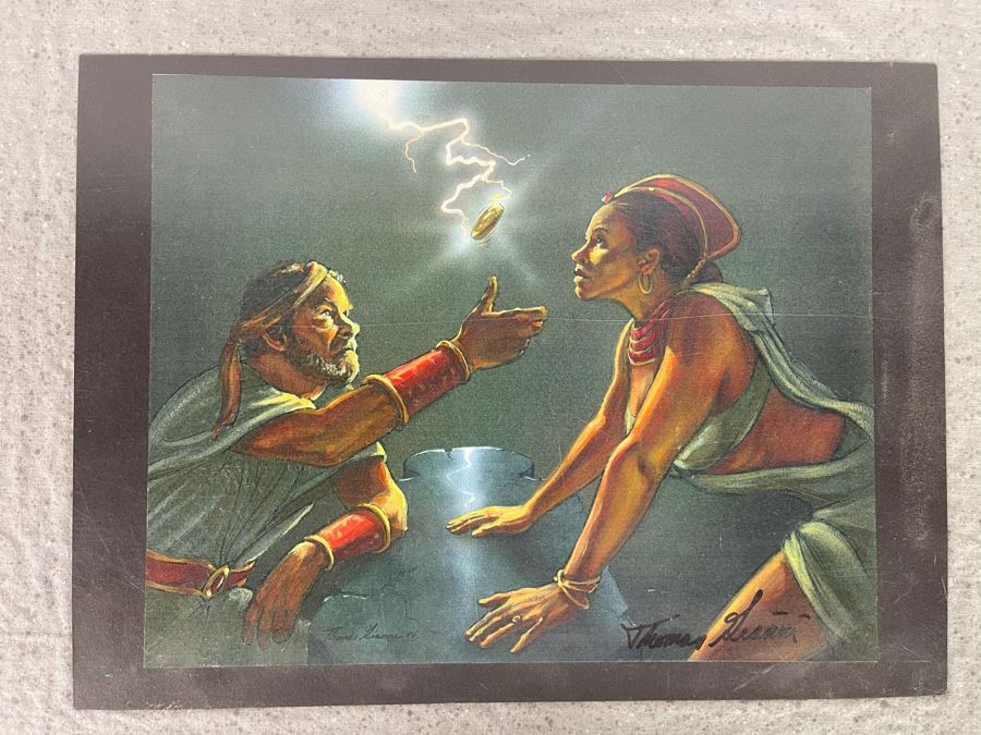 Magic The Gathering Hand Signed Prints Of Cards: Game Of Chaos Card And Fledgling Djinn Card # 121 - Owner Acquired Autographs Working Comic-Con Over 10 Years 17.75W X 24' [Photo 8]