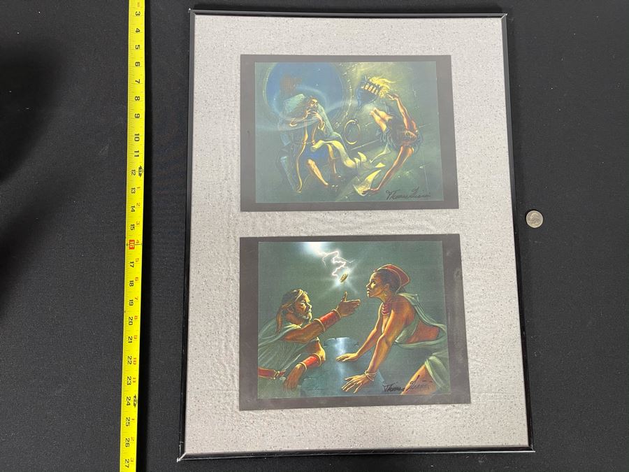 Magic The Gathering Hand Signed Prints Of Cards: Game Of Chaos Card And Fledgling Djinn Card # 121 - Owner Acquired Autographs Working Comic-Con Over 10 Years 17.75W X 24' [Photo 2]